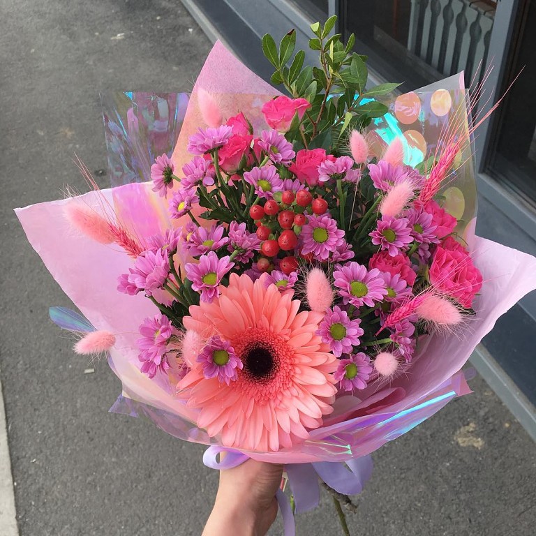 Букет цветов из: Розы, Герберы и Хризантемы в Чернышевске