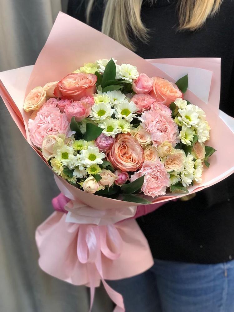 Букет цветов из: Гвоздики, Розы и Хризантемы в Чернышевске