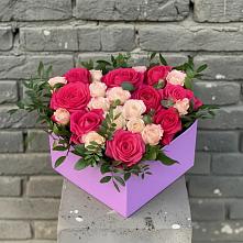 Цветочная композиция из Розы в коробке в Чернышевске