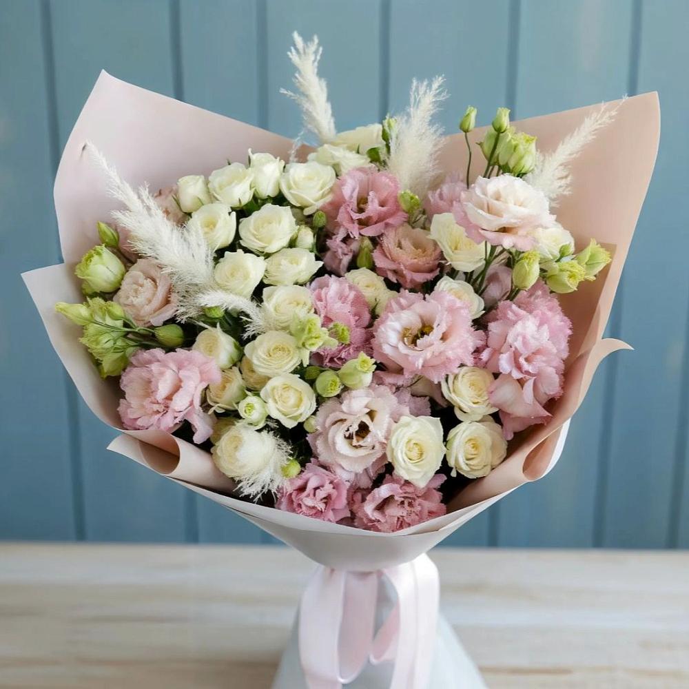 Букет цветов из: Альстромерии и Розы в Чернышевске