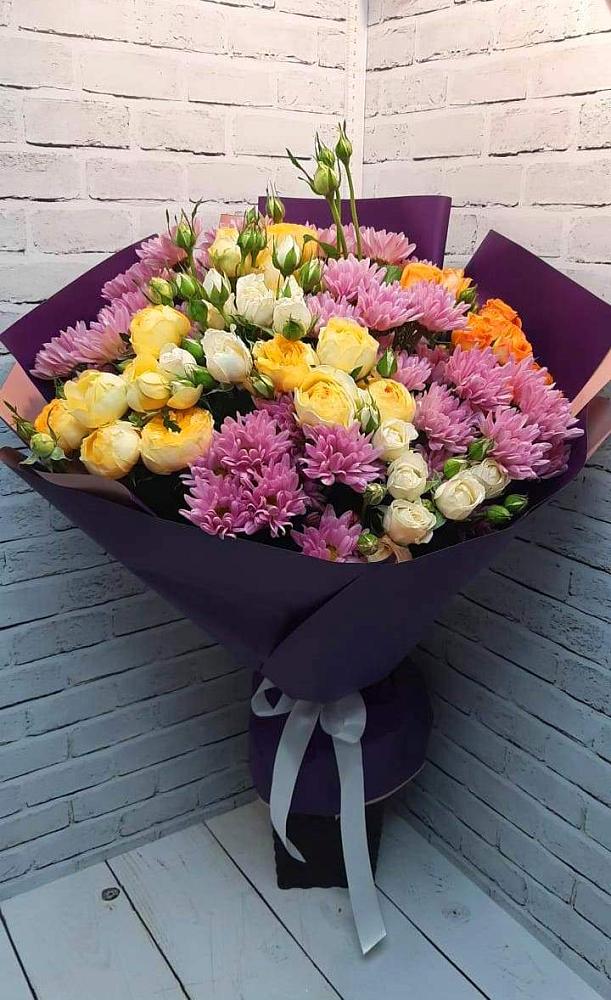 Букет цветов из: Хризантемы и Розы в Чернышевске