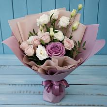 Букет цветов из:  Розы и Лизиантусы в Чернышевске