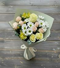 Букет цветов из:  Альстромерии, Розы и Хризантемы #REPLACE_PRED# Чернышевске